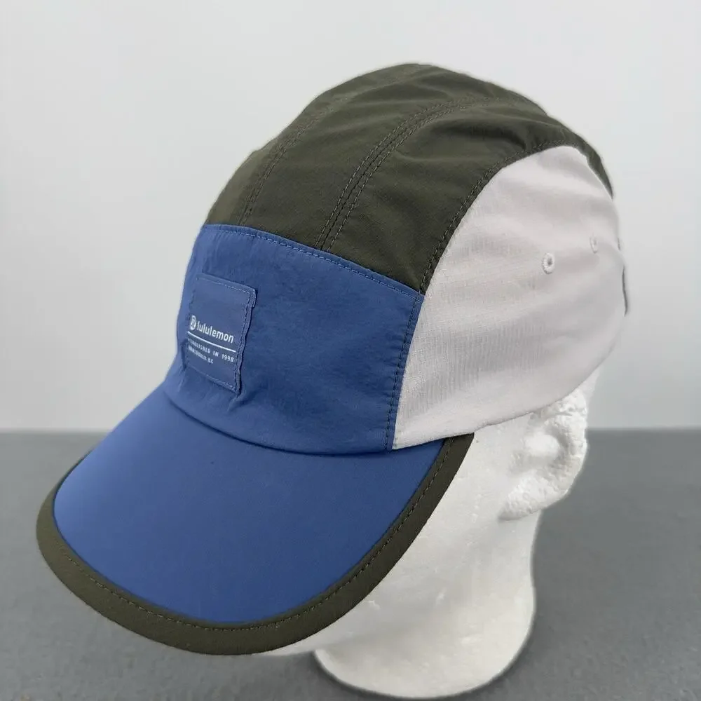 Lululemon Ripstop Multi Panel Running Hat S M Blue Green White Colorblock
